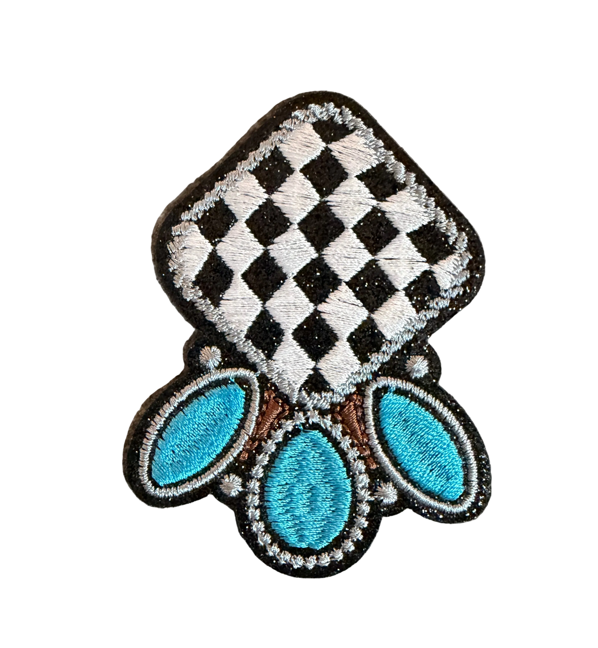 Checkered Turquoise Patch