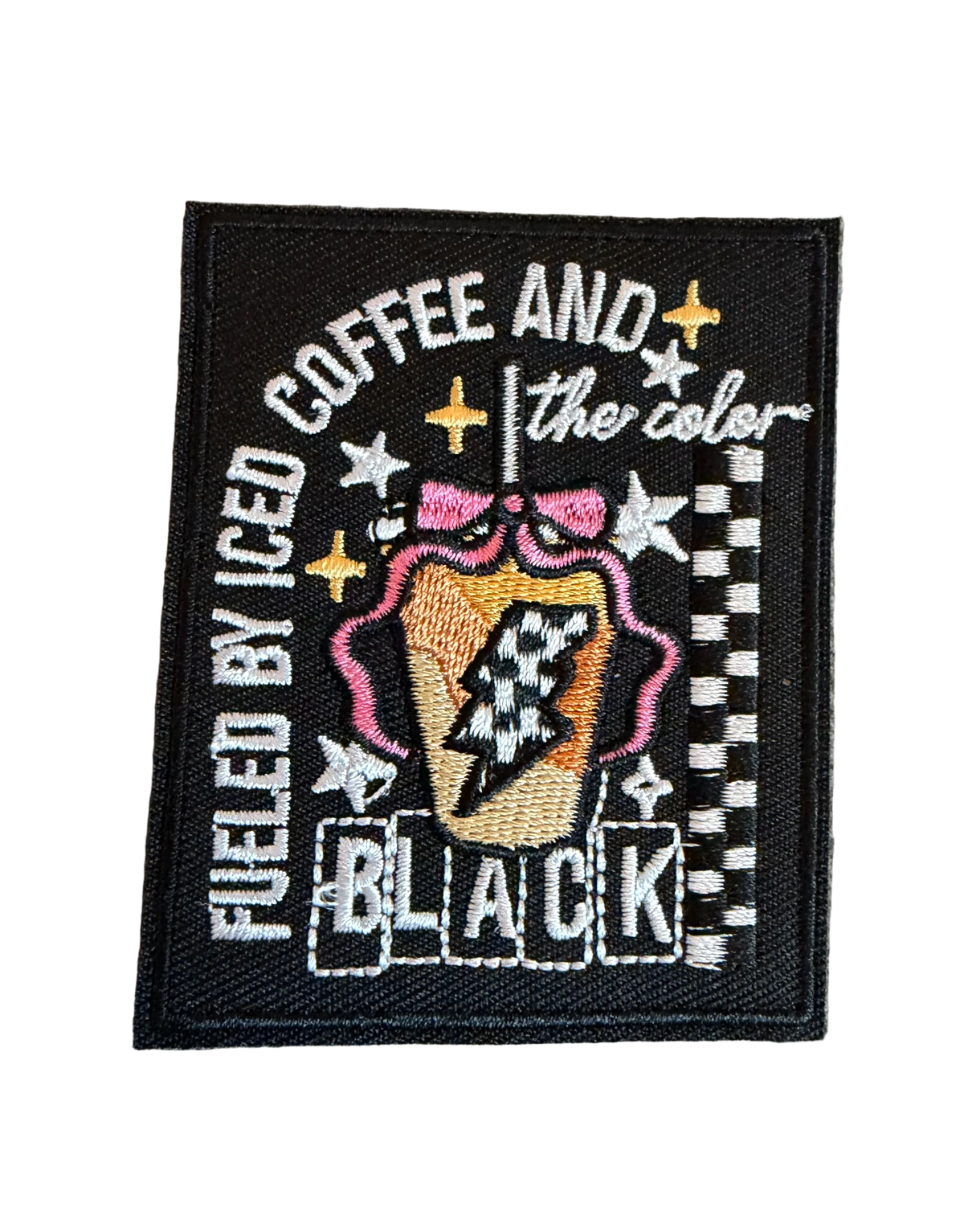 Fueled By Iced Coffee and The Color Black Patch