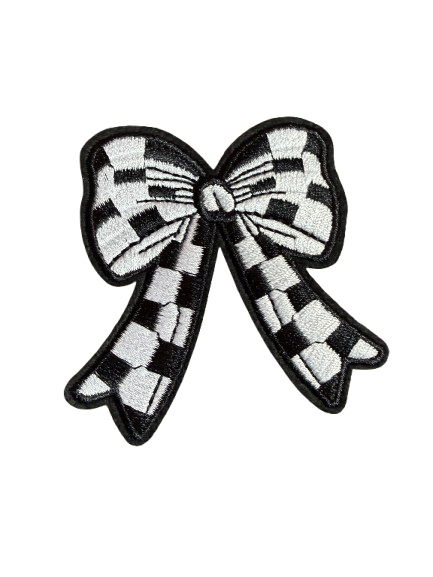 Checkered Bow Patch 12r