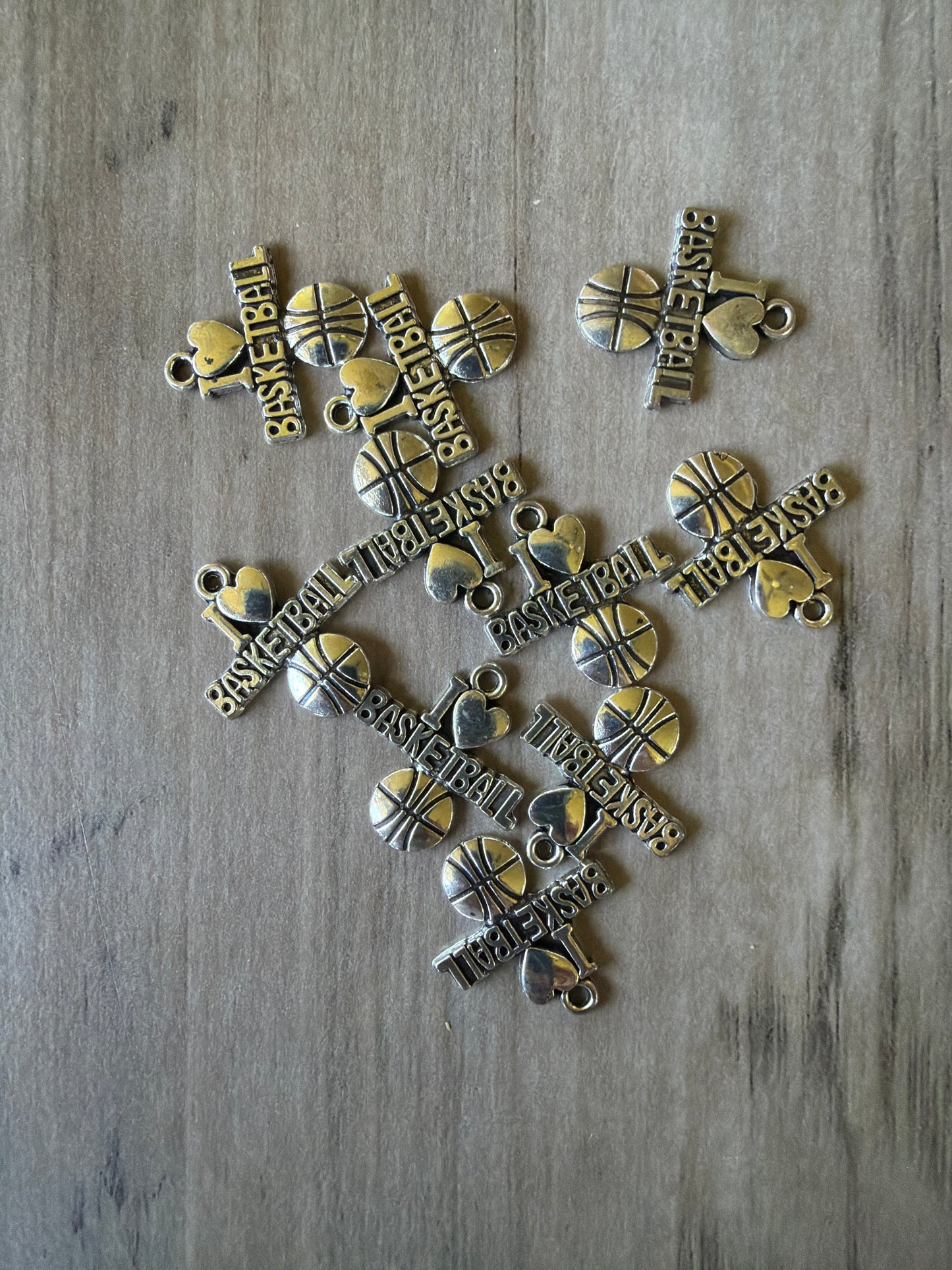 I Love Basketball Charm Lot