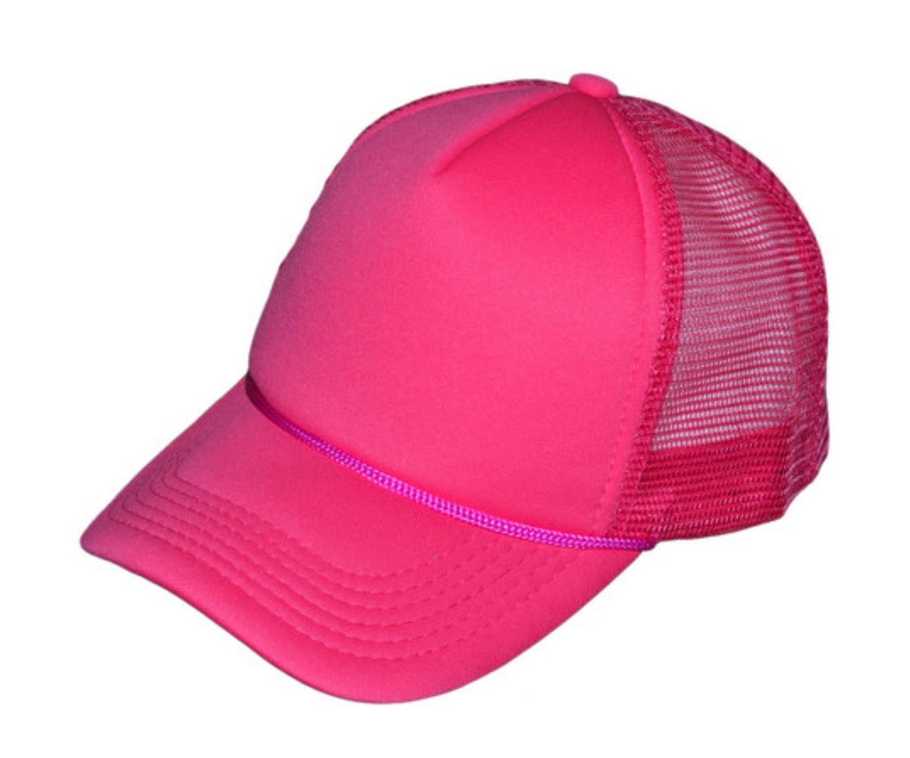 Fuchsia Mid Profile Foam Trucker Hat