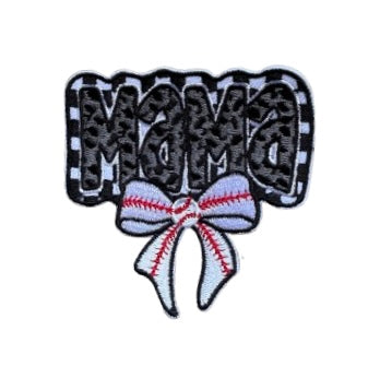 Baseball Mama Bow Patch