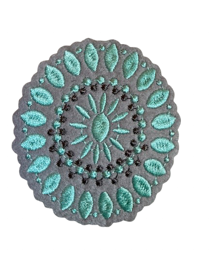 Turquoise Round Patch 13r
