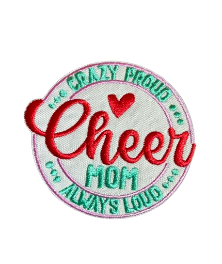 Cheer Mom Round Patch 12j