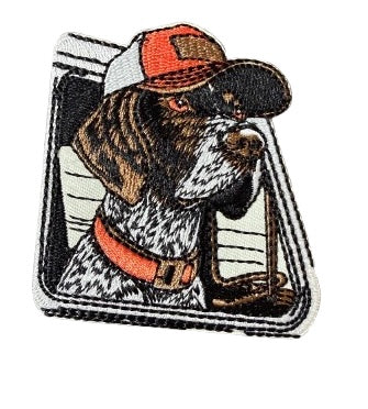 Pointer Dog in Window Patch 10oo