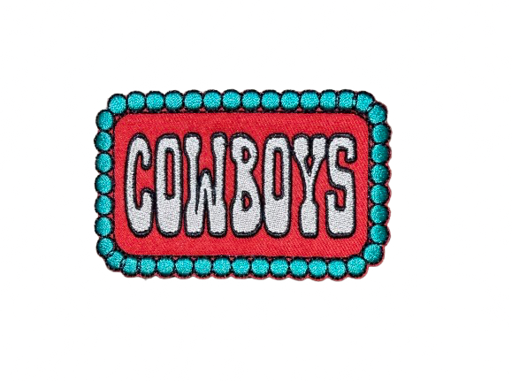 Cowboys Red and Teal Patch 14b
