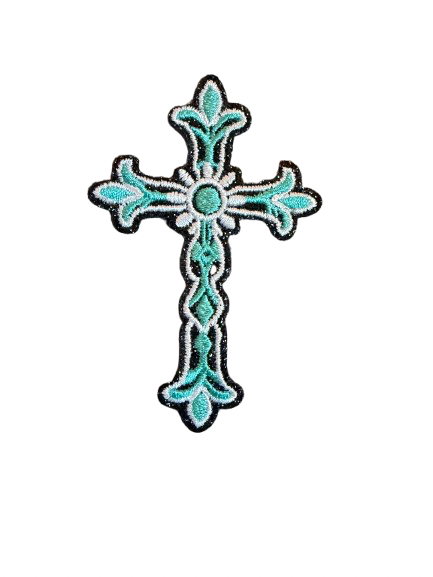 Turquoise Cross Patch
