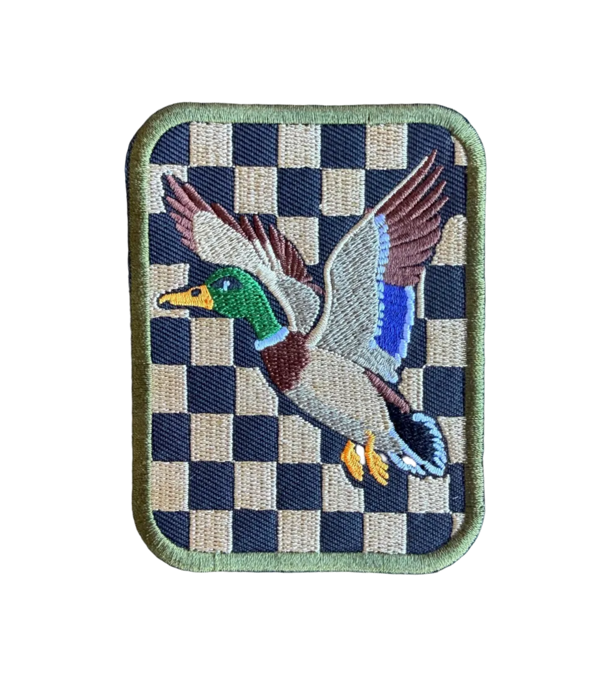 Checkered Mallard Duck Patch