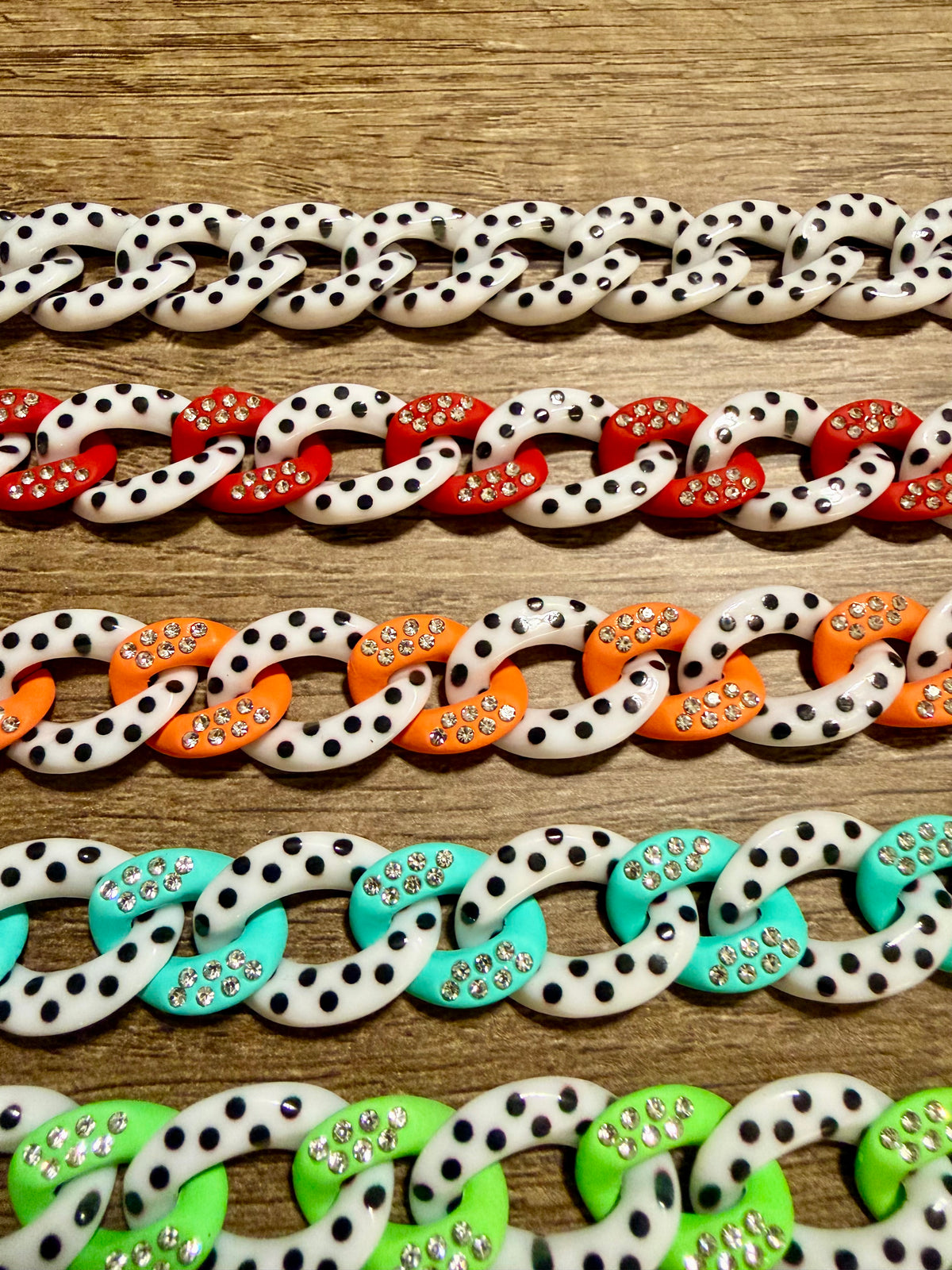 Polka Dot and Rhinestone Chains