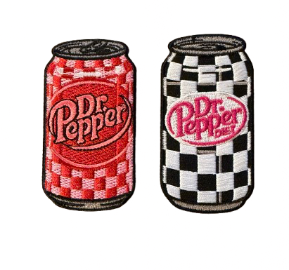 Dr. Pepper Checkered Cans Patch 2w