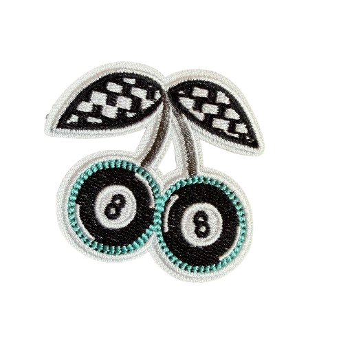 8 Ball Turquoise Cherries Patch 12u