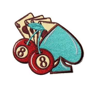 Turquoise Spade Ace 8 Ball Cherry Patch