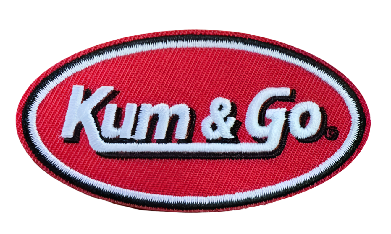 KUM & GO Logo Patch Gas Iron On Ready Embroidered Motor Oil NEW Gasoline Gas Station Patch