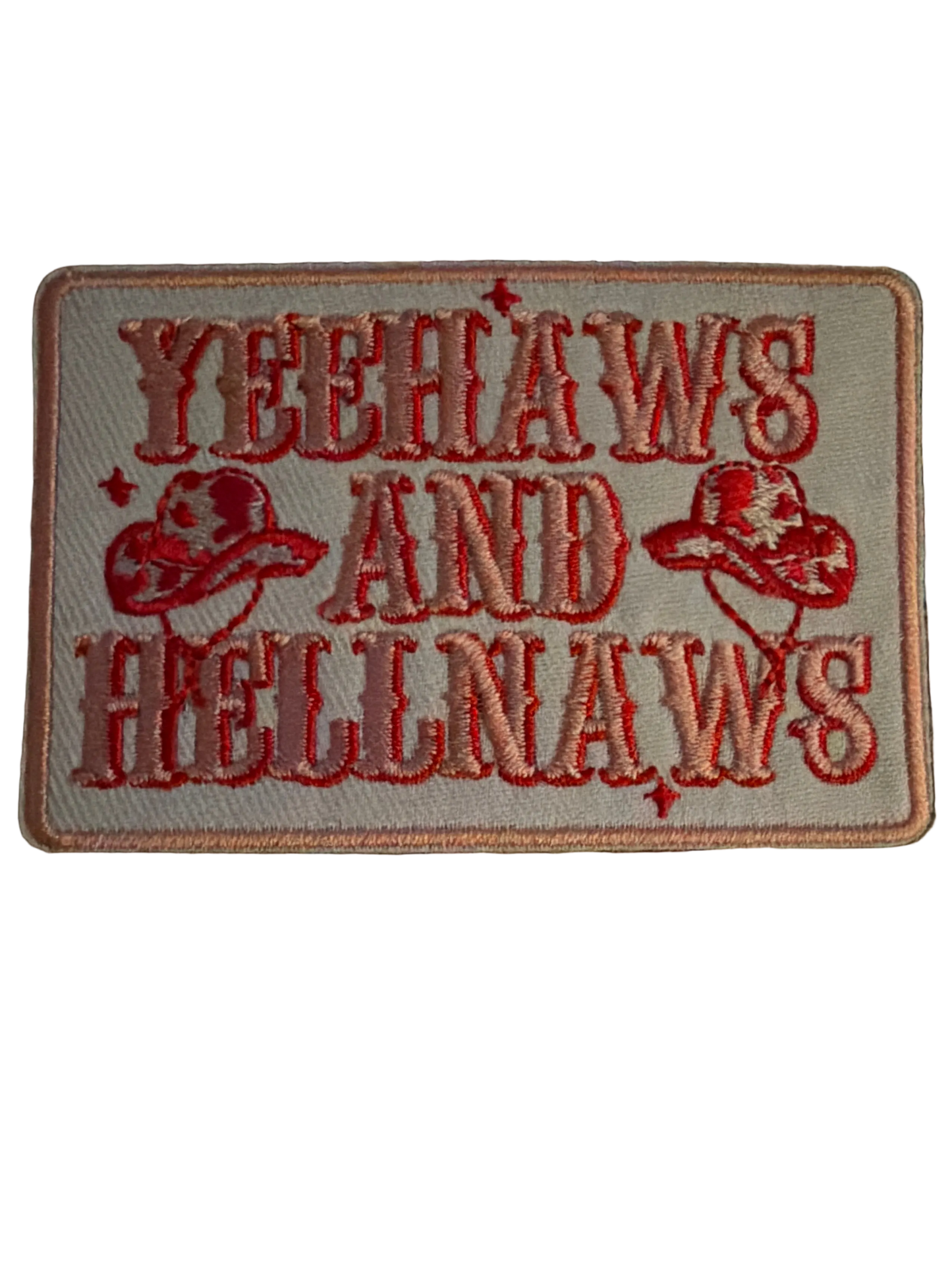 Yee Haw & Hell Naw Pink Patch