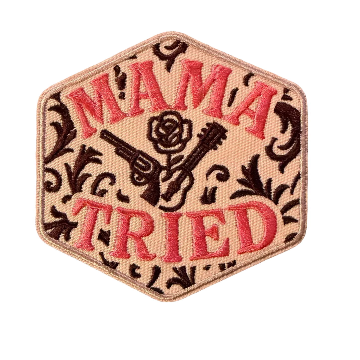 Mama Tried Pink and Brown Patch 1r