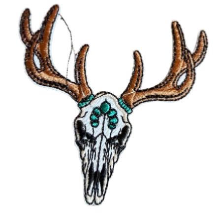Cattle Skull Turquoise Patch 12o