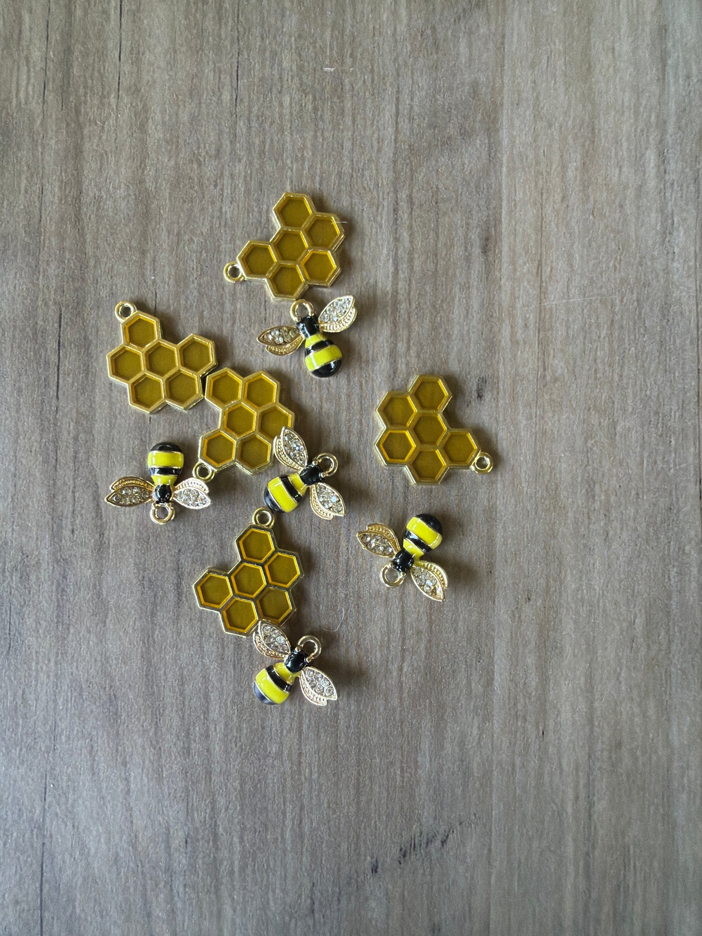 Bee and Honeycomb Charm Lot