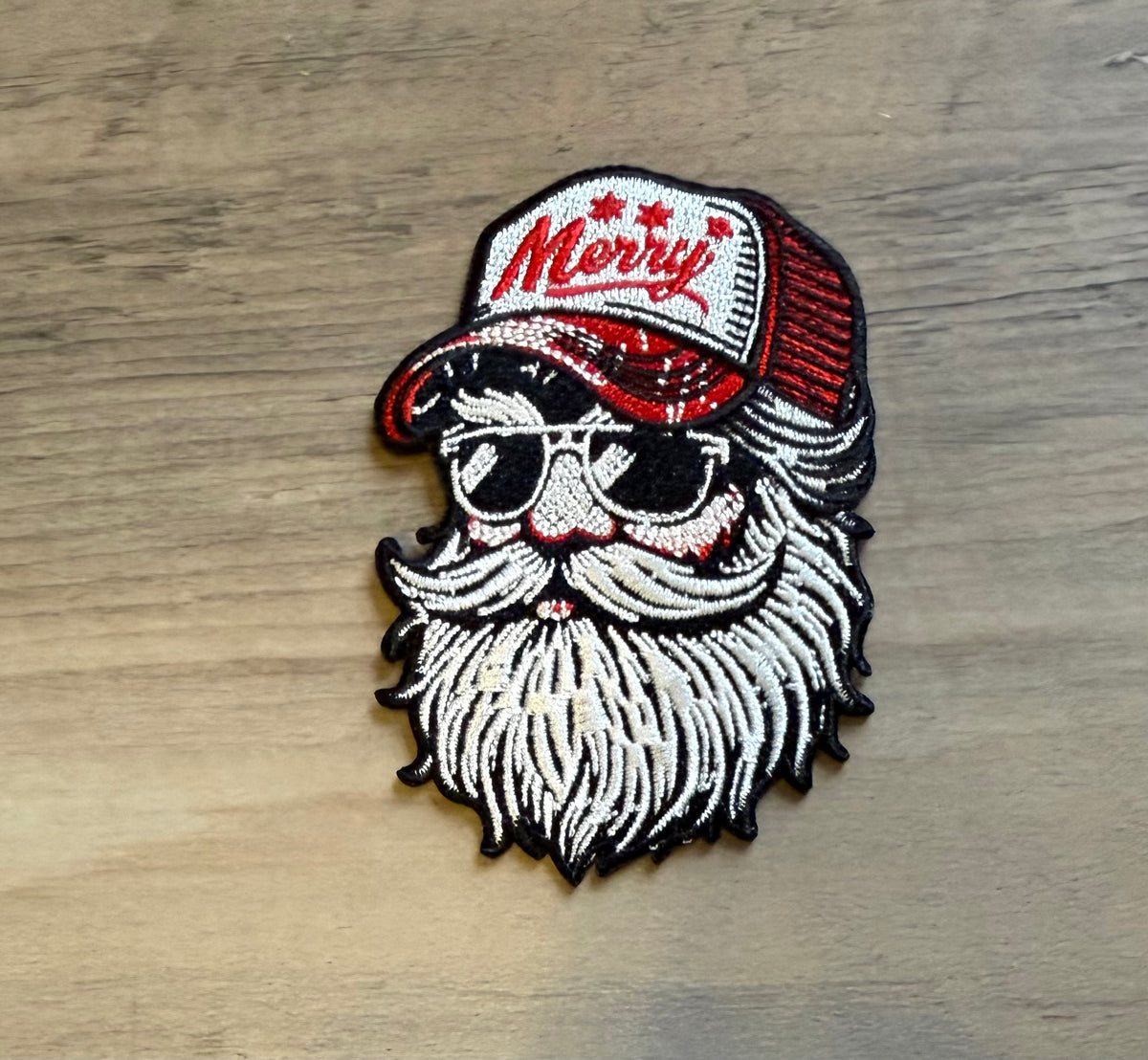 Santa Merry Trucker Hat Patch