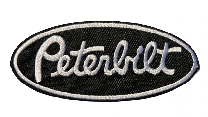 Peterbilt Black Patch Iron On Patch Embroidered