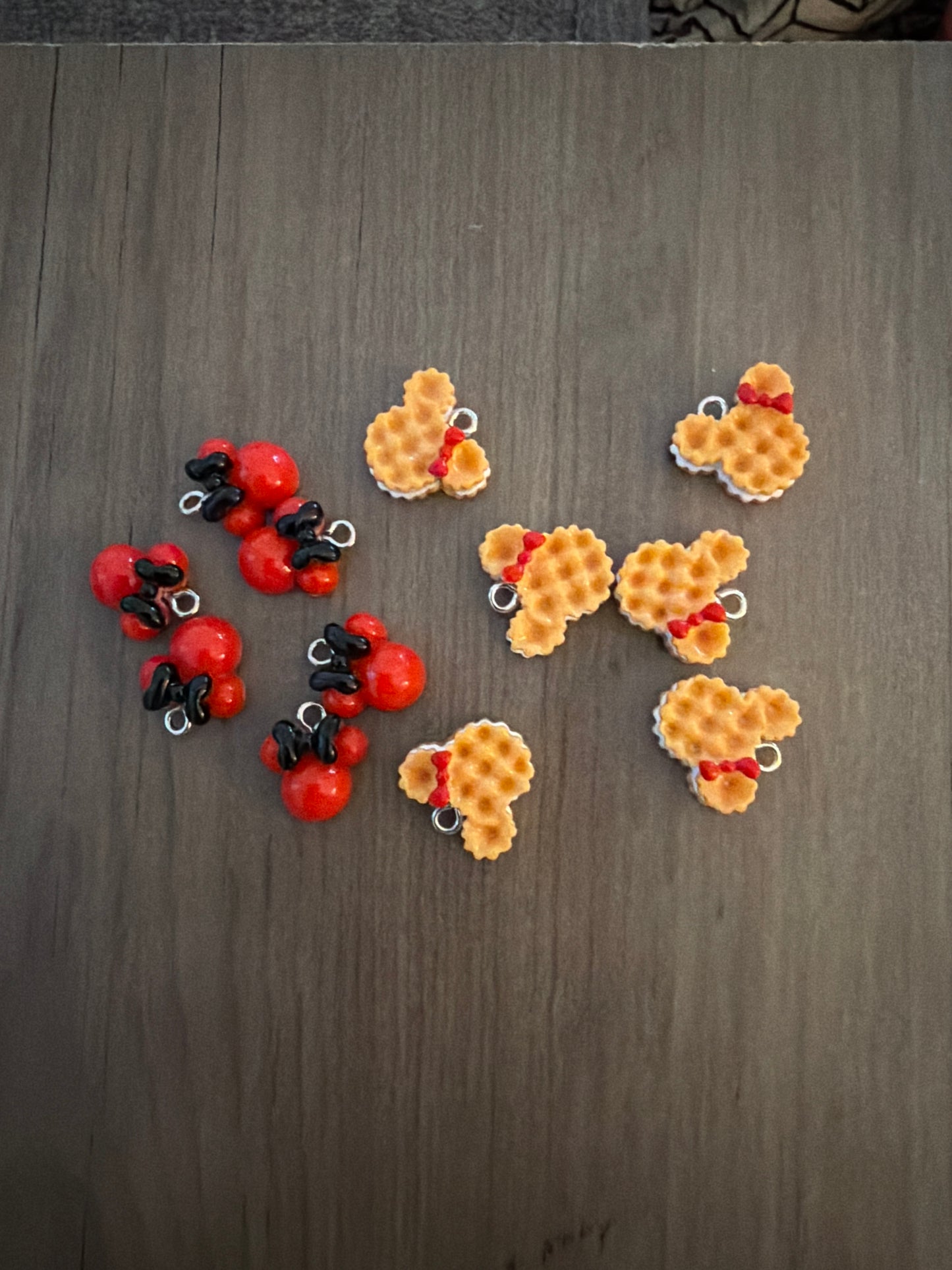 Mouse waffle and Red charm Lot