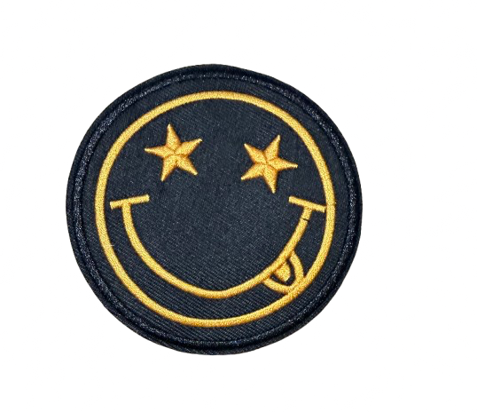 Black Smiley Patch 14r