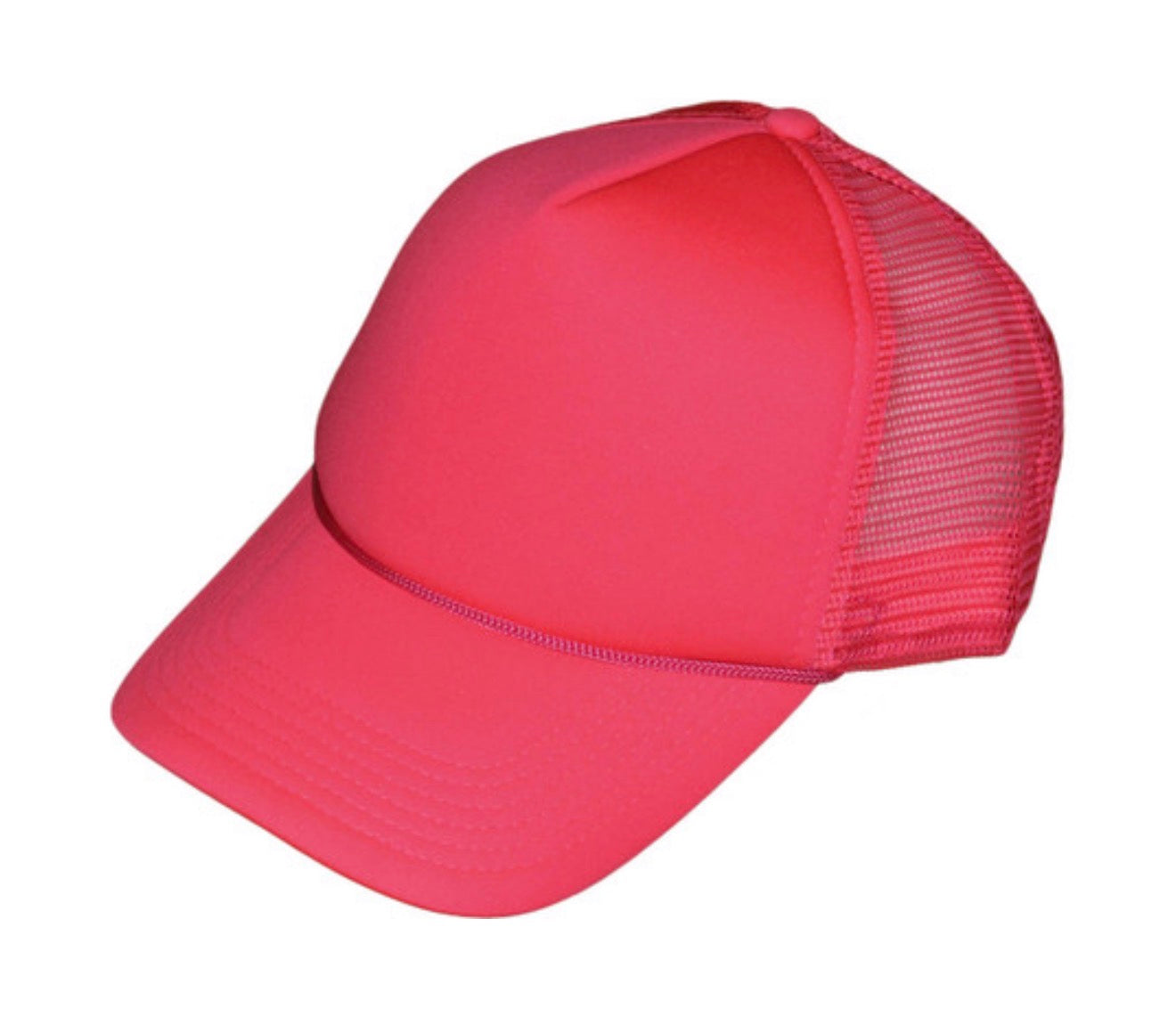 Neon Pink Mid Profile Foam Trucker Hat