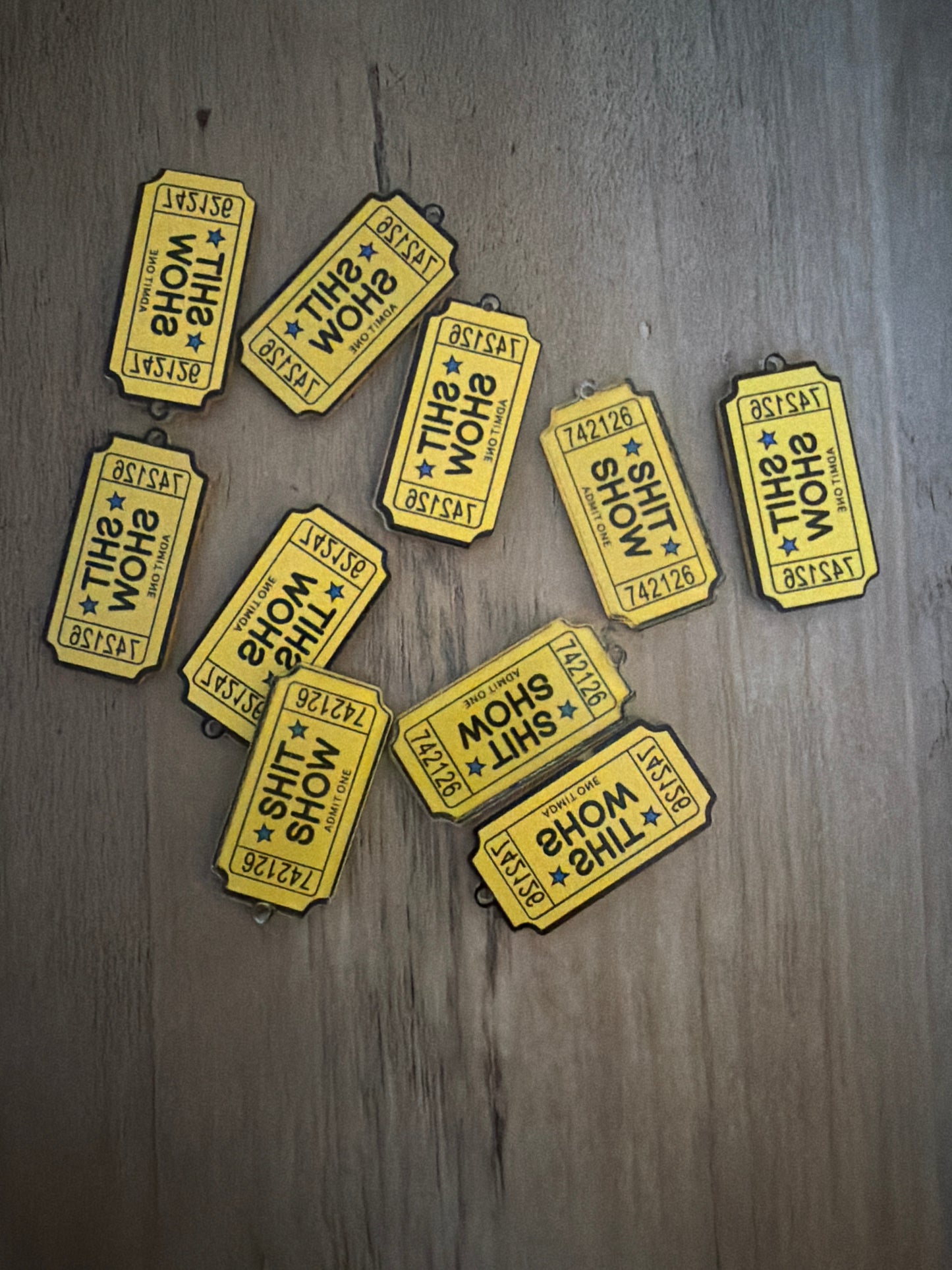 Shit show Ticket Charm Lot
