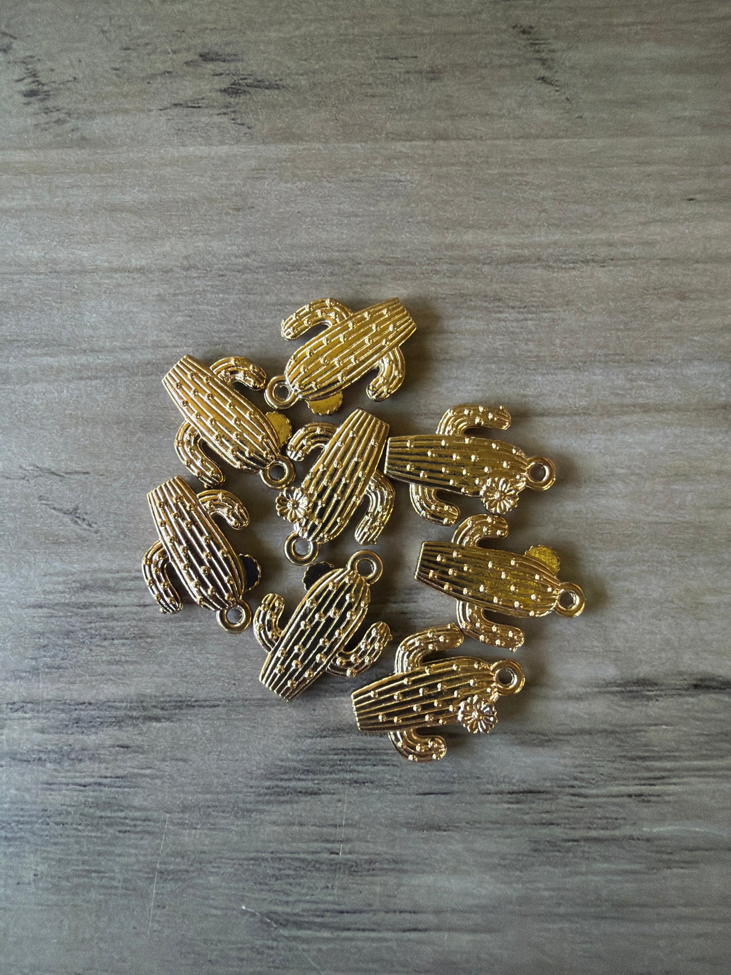 Gold Cactus Charm Lot