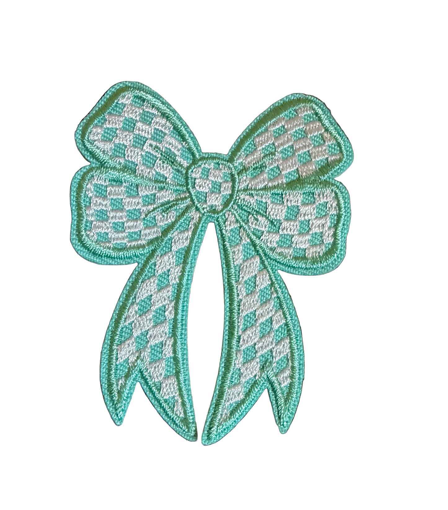 Checkered Double Bow Patch 13vw