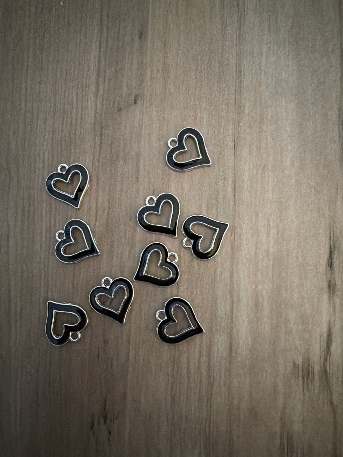 Black Heart Charm Lot