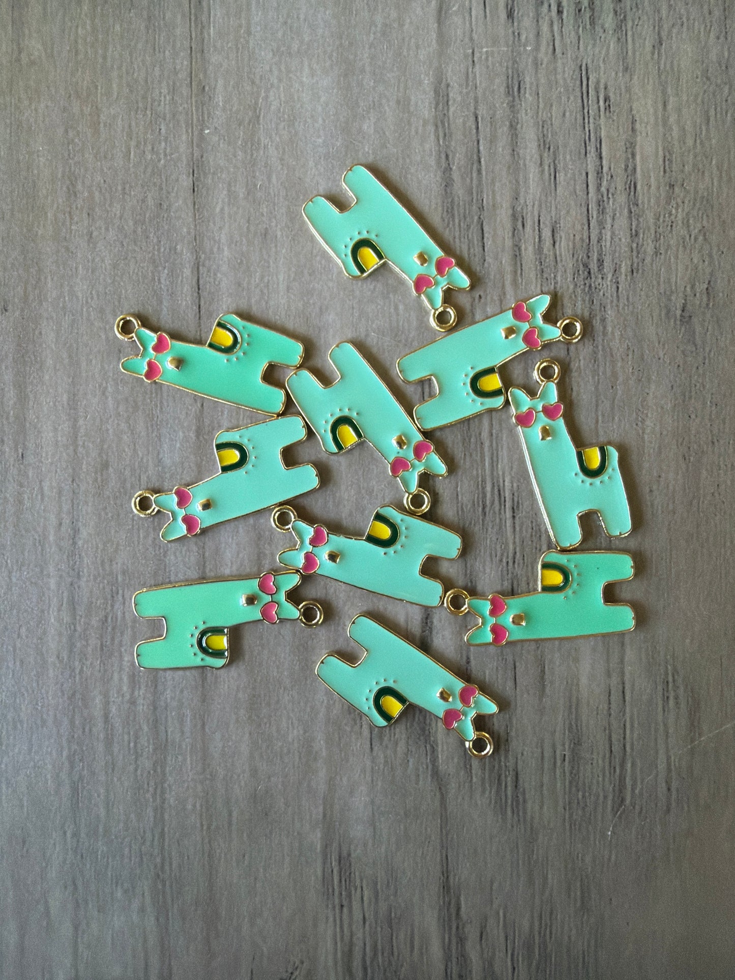 Turquoise Llama Charm Lot