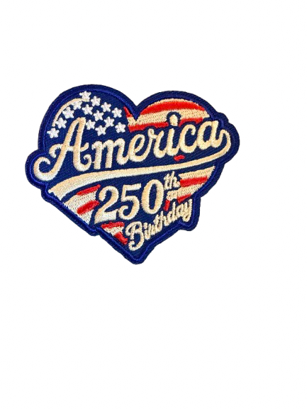 America 250th Birthday Heart Patch