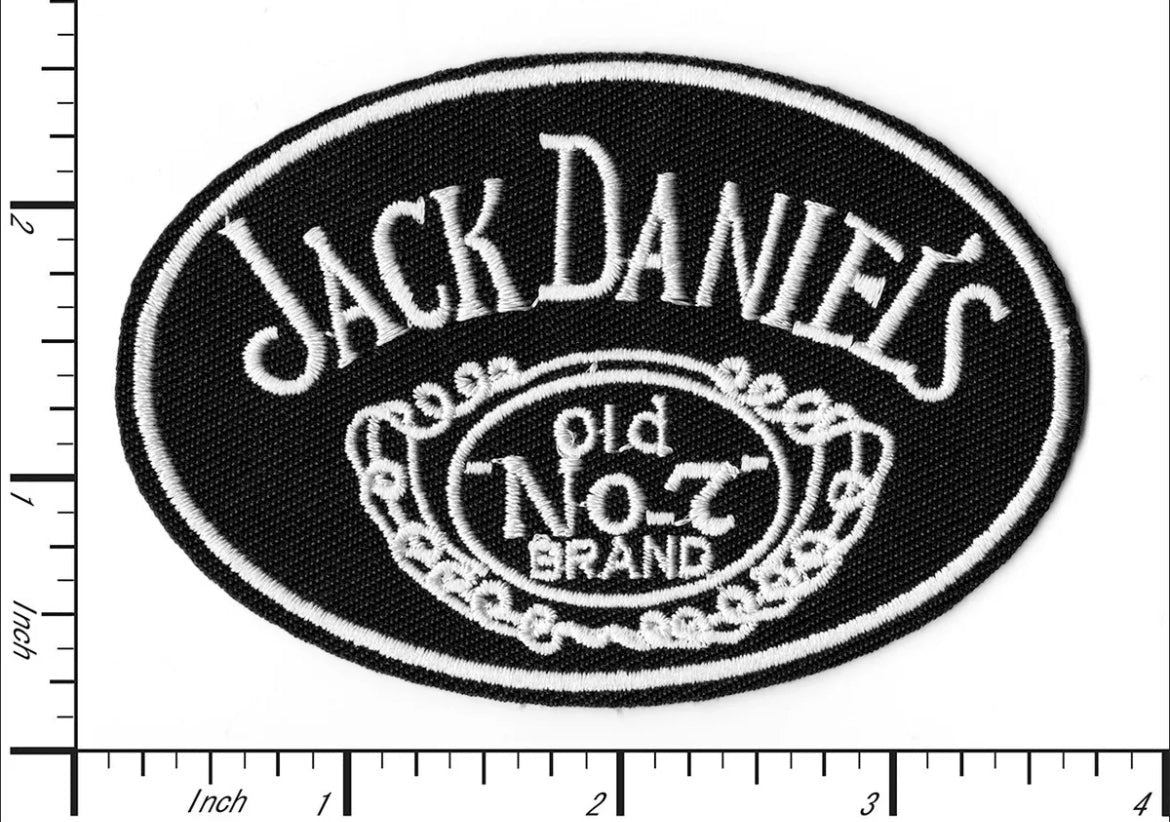 Jack Daniels Old No. 7 Iron On Patch Embroidered