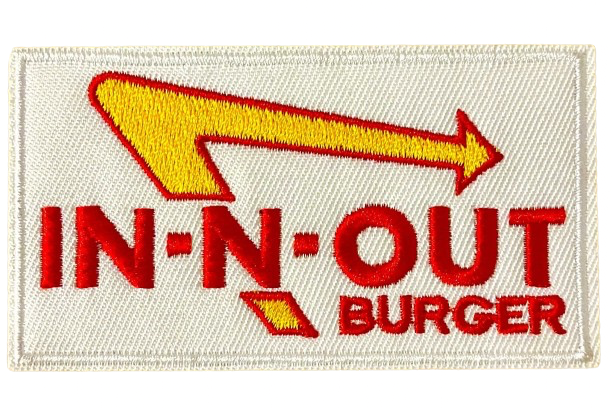 IN-n-OUT Burger Iron On Patch Ready Patch Brand New Fast Food Drive Thru Costume Uniform HATS also available!
