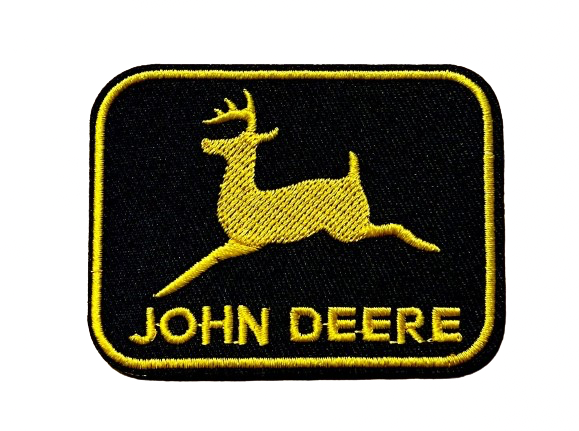 JOHN DEERE Patches Iron On Ready Brand New Your Choice or Both Yellow Orange