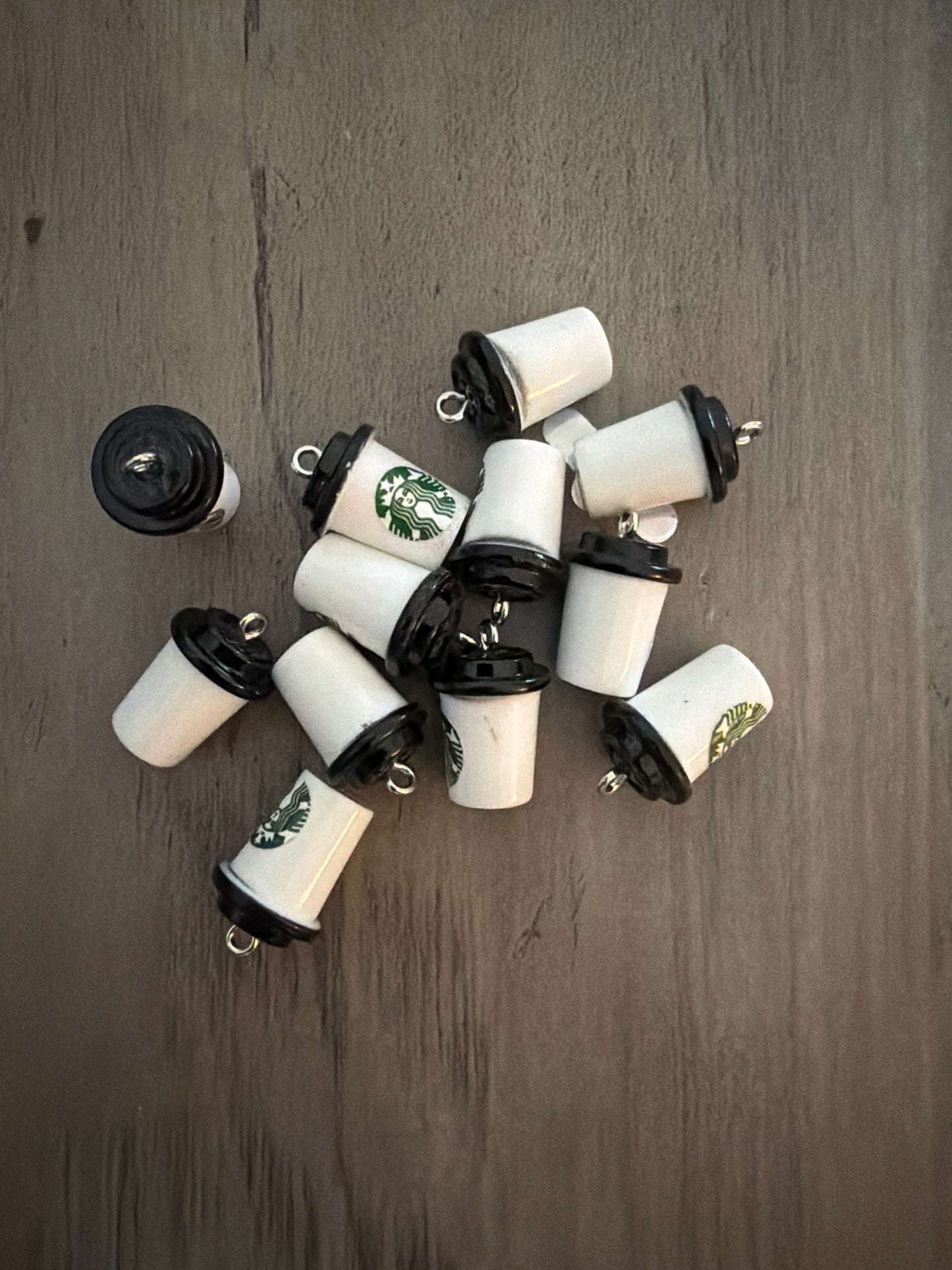 White Starbucks Cup Charm Lot