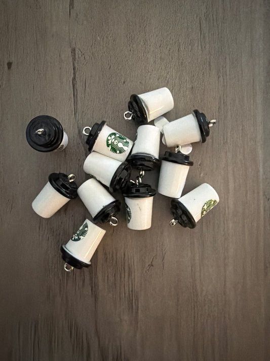 White Starbucks Cup Charm Lot