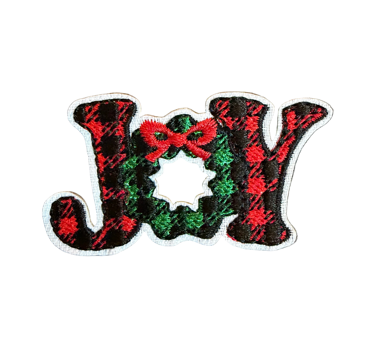 Ref Checkered Wreath Joy Patch
