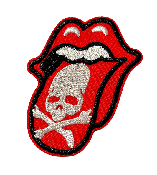 ROLLING STONES Tongue Patch Skull Iron On Ready Brand New Amazing Quality! Music Band Words