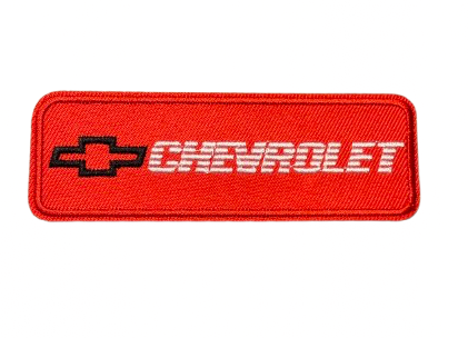 Red Chevrolet Rectangle Patch