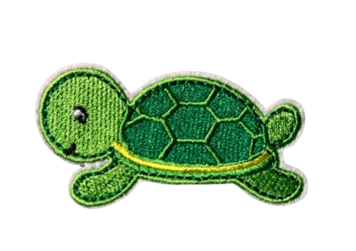 Turtle Patch Iron On Ready Patch  Embroidered Filler Patch Hat Bar Pond Shell