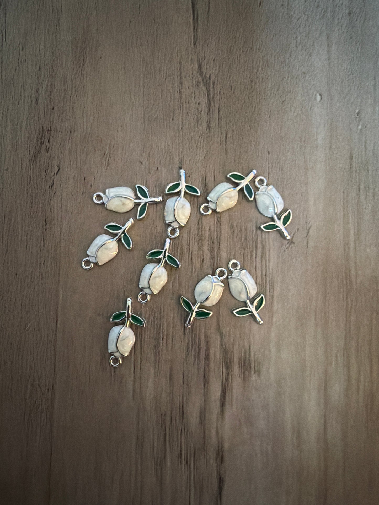 White Tulip Charm Lot