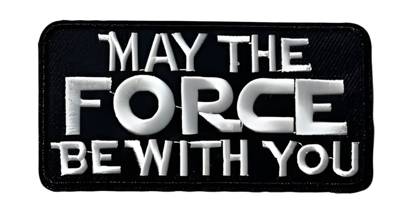 MAY THE FORCE Be With You Patch Iron On Patch Ready Star Wars  Logo Embroidered Brand New High Quality!