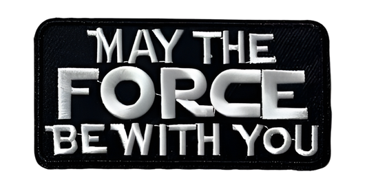 MAY THE FORCE Be With You Patch Iron On Patch Ready Star Wars  Logo Embroidered Brand New High Quality!