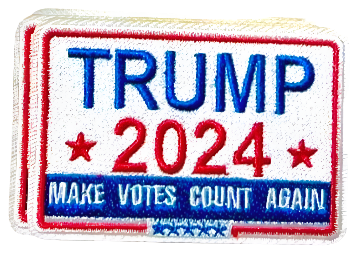 TRUMP 2024 Iron On Patch - Iron On Ready or Can Sew On - Campaign Elections Vote y2k Hat Shooting Biden