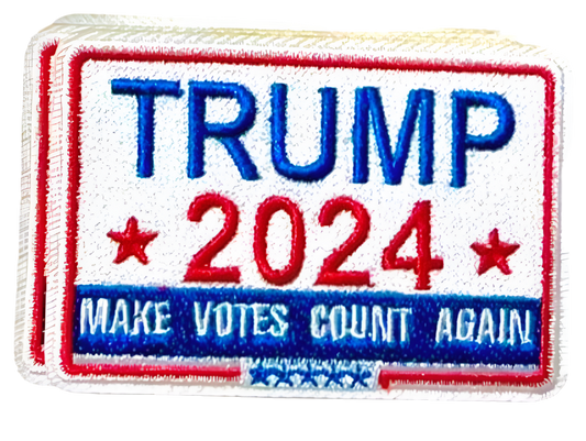 TRUMP 2024 Iron On Patch - Iron On Ready or Can Sew On - Campaign Elections Vote y2k Hat Shooting Biden