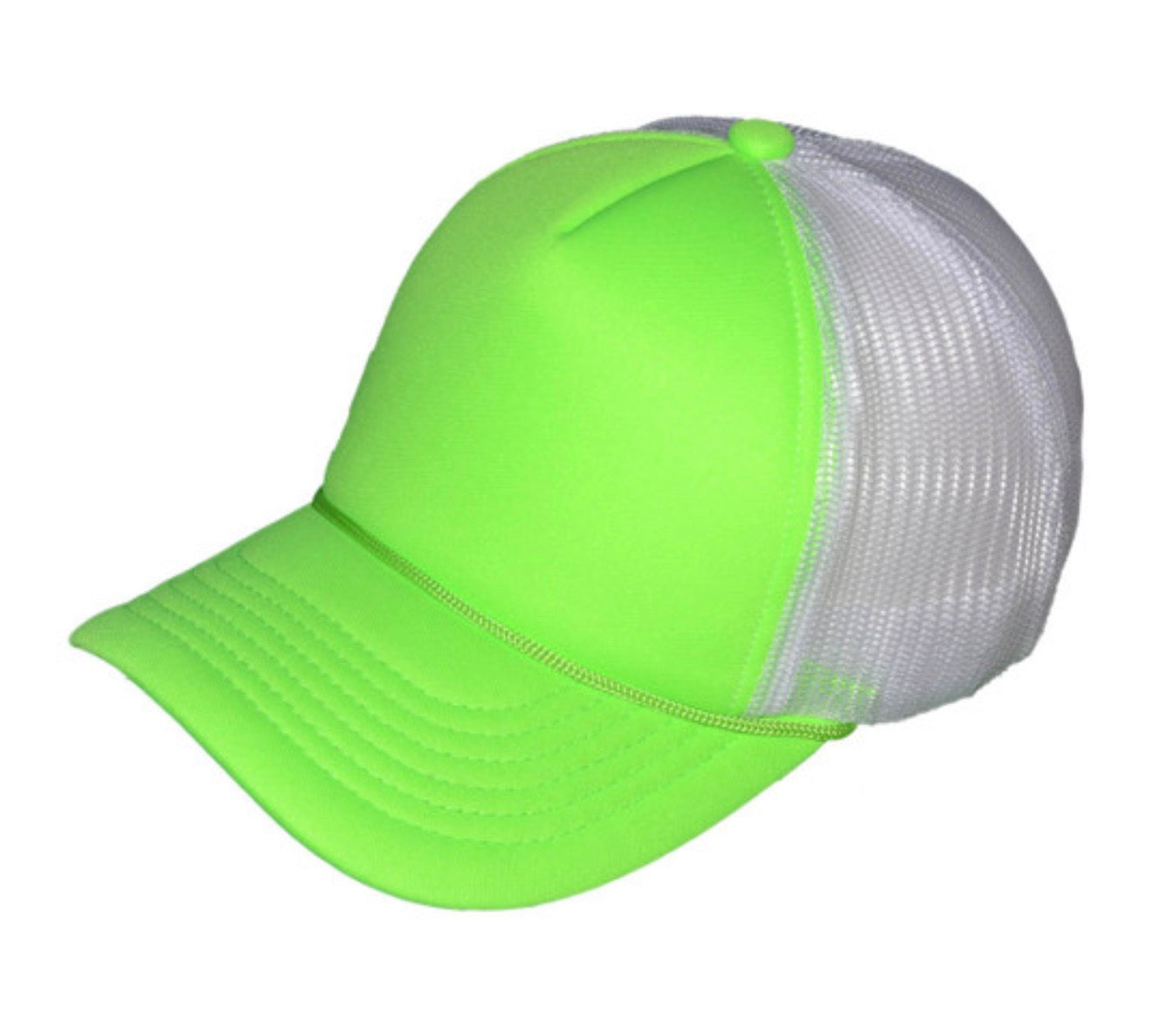 Neon Green/White Mid Profile Foam Trucker Hat (Copy)