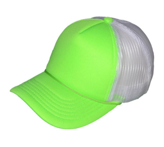 Neon Green/White Mid Profile Foam Trucker Hat (Copy)