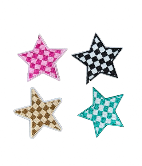 Checkered Star Patch 14q