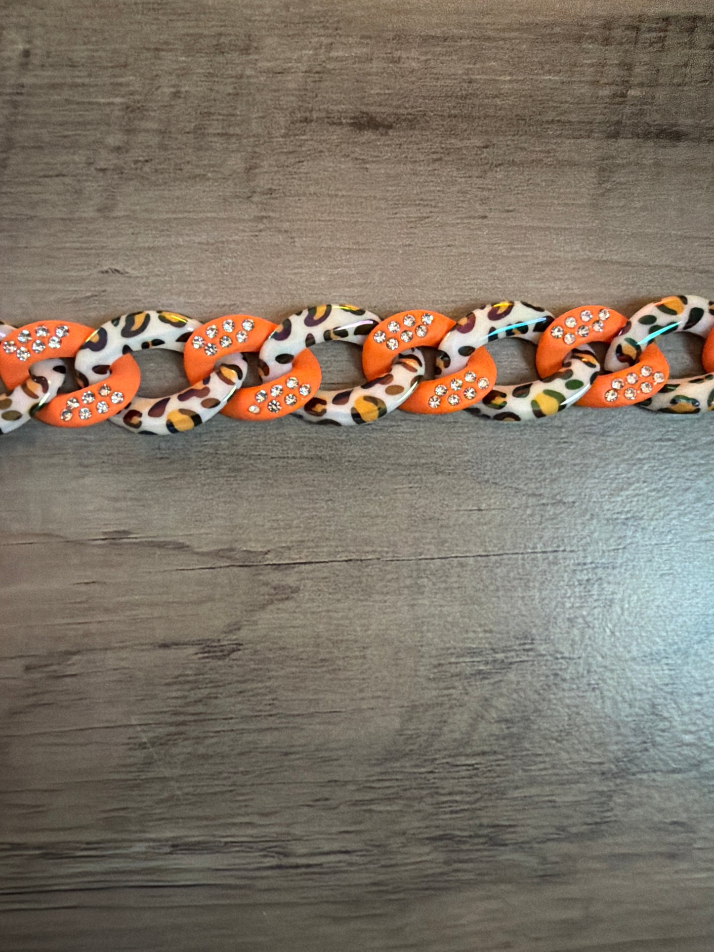 Colored Leopard Chains / Checkered and Rhinestone